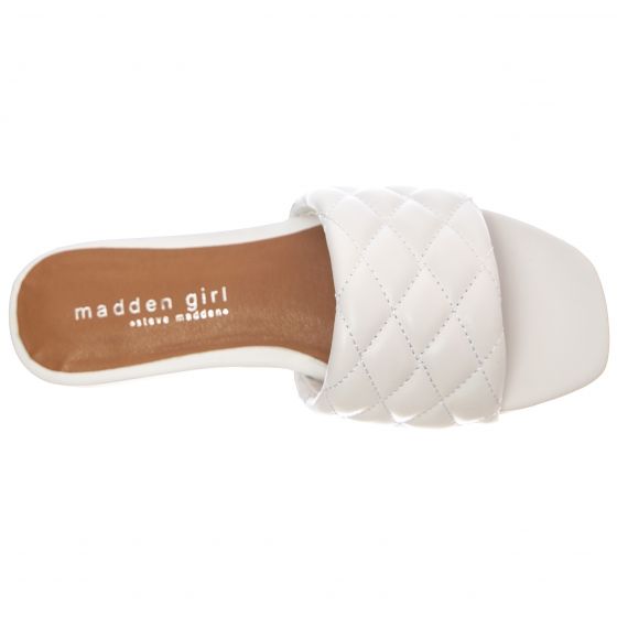 MADDEN GIRL Womens Porterr Sandals White Paris Sandali Donna