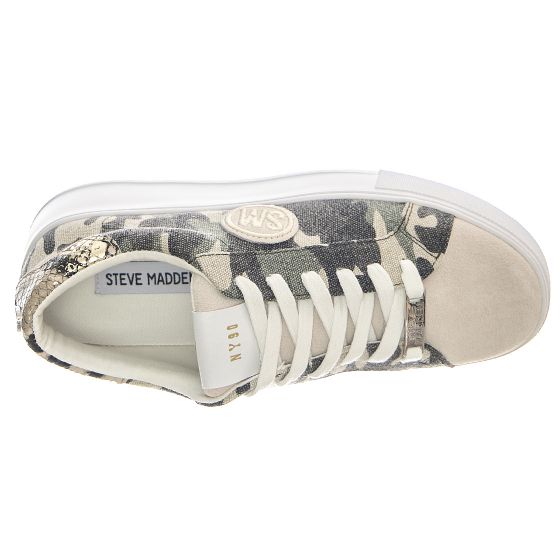Womens Optic Camo Lace Up Low Profile Shoes