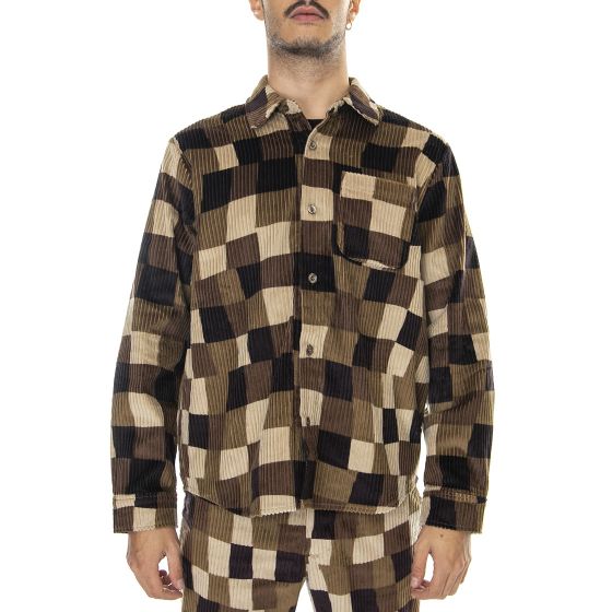 Stussy Mens Wobbly Brown Shirt | Buy on Londonstore.it