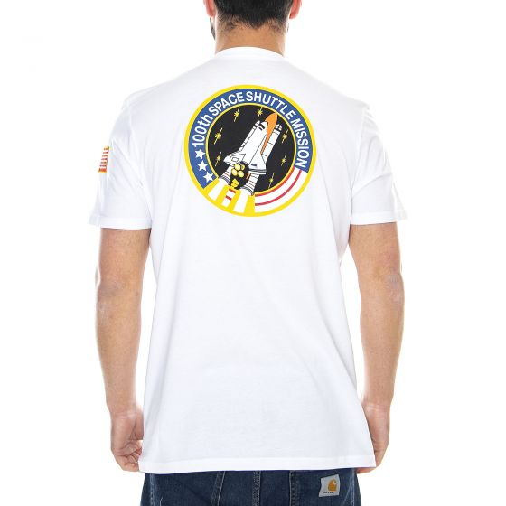 Alpha Industries Mens Space Shuttle White T-Shirt | Buy on