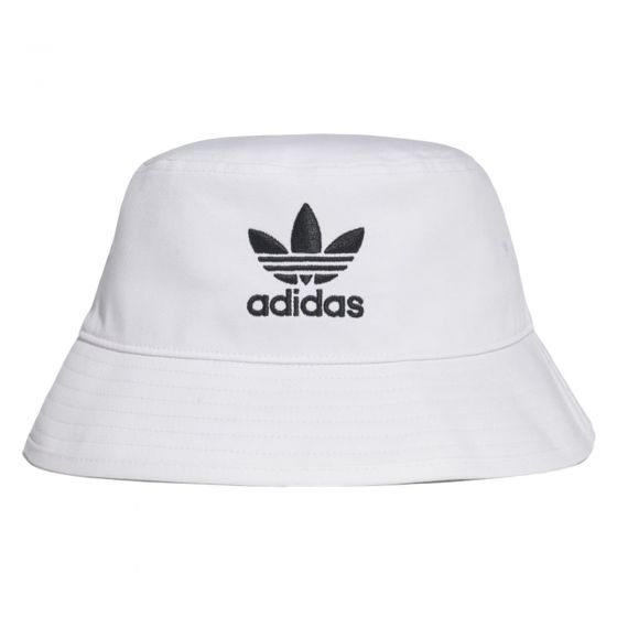 Adidas Trefoil Bucket Hat - White - Cappello da Pescatore Bianco