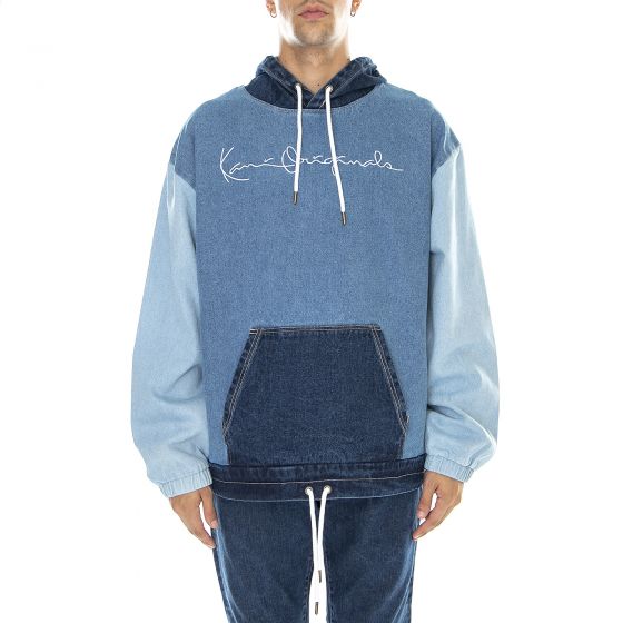 Karl Kani Mens Originals Denim Hooded Sweatshirt | on Londonstore.it