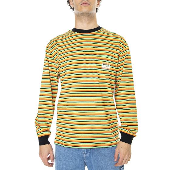 ARIES Mens Striped Yellow Multi Long Sleeve T Shirt Buy on Londonstore