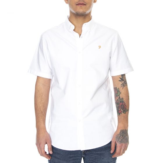 Farah white 2024 short sleeve shirt