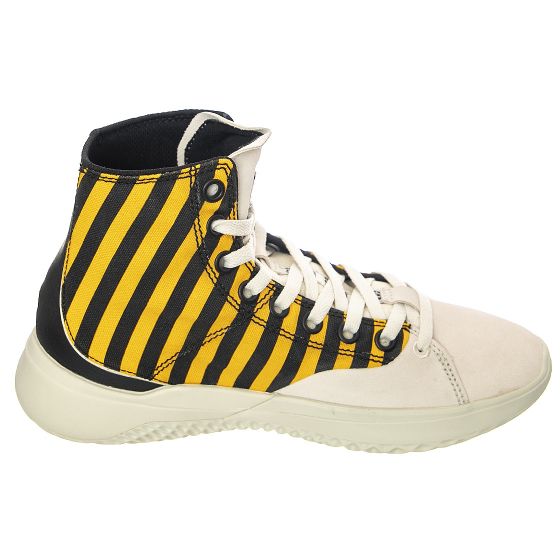 SUPRA Mens Statik Caution Stripe Bone Lace Up High Profile Shoes