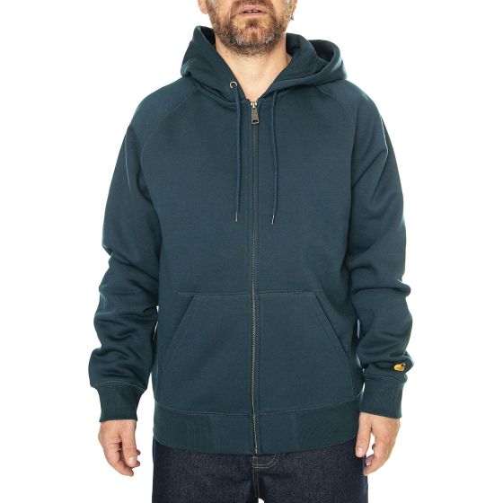 Hooded Chase Jacket Duck Blue / Gold