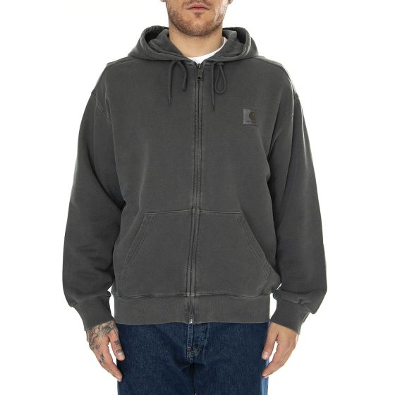 Hooded Nelson Jacket Charcoal /garment dyed