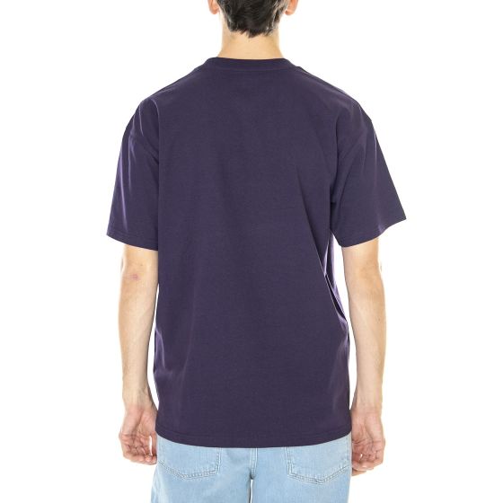 T-Shirt Carhartt American Script Violet Homme