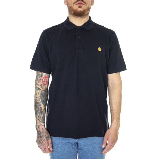 S/S Chase Pique Polo Dark Navy / Gold