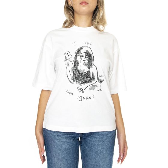 W' S/S Pepe Card T-Shirt White / Black