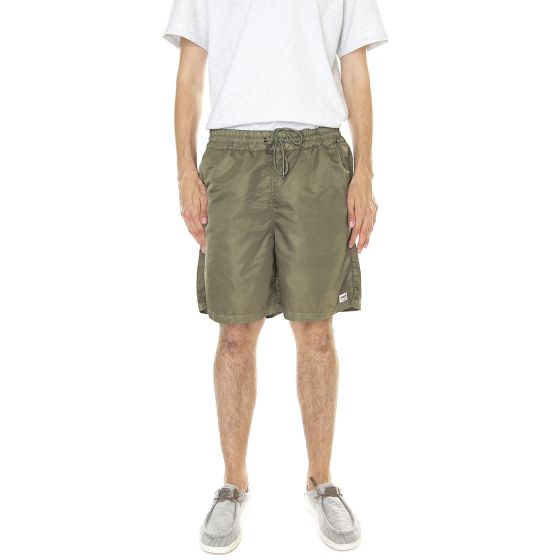 M Go Washed Nylon Shorts Green