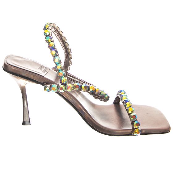 W Saints Pewter Metallic Sandals
