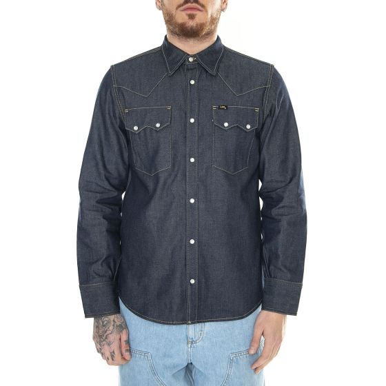 101 50S Western Shirt Dry-L93CJS41 - Camicia Denim Jeans Uomo Blu