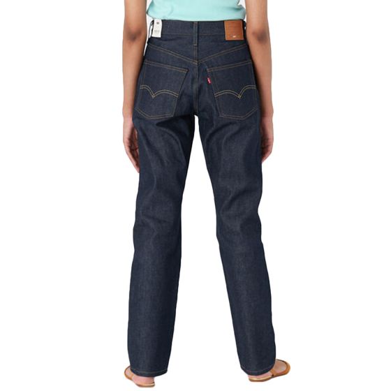 501 Rigid Sesquicentennial Med Indigo Worn In Pantaloni Denim Jeans Donna Blu