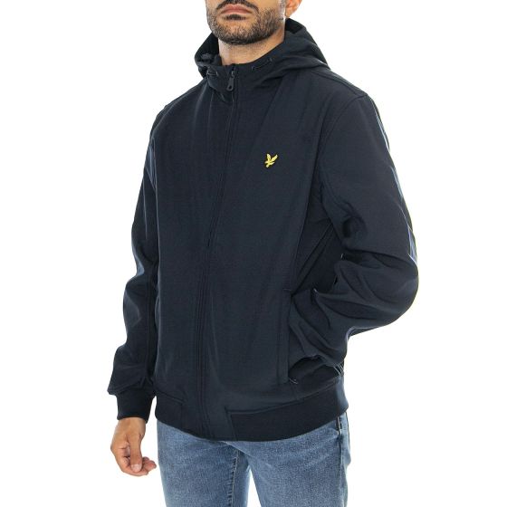 Fleece Back Softshell Jacket Dark Navy Giacca con Cappuccio Uomo Blu