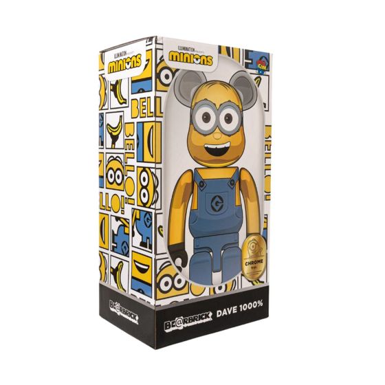 その他 BE@RBRICK DAVE CHROME 400% 100% Medicom BE@RBRICK Minions Dave Chrome Ver. 100% 400
