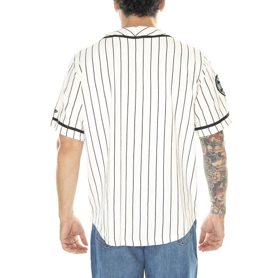 New Era - Pinstripe Baseball Cotton Jersey - White