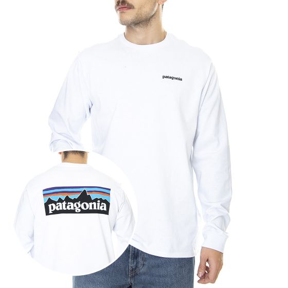 Patagonia long sleeve logo t shirt clearance