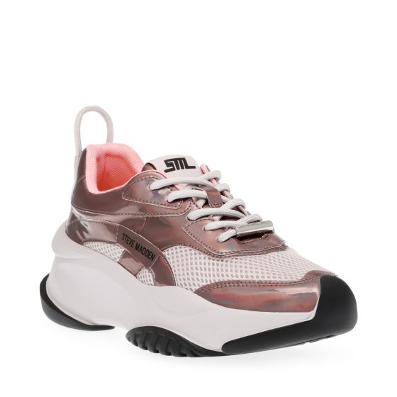 Bellissimo Silver Iridescent Scarpe Stringate Profilo Basso