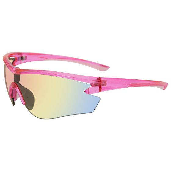 Gabe Crystal Neon Pink White Rubber Pink Flas Sunglasses