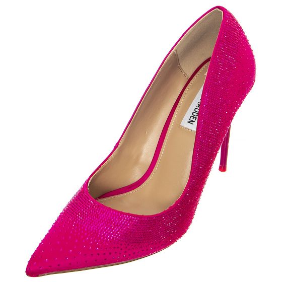 Womens Valorous Magenta Satin Pumps