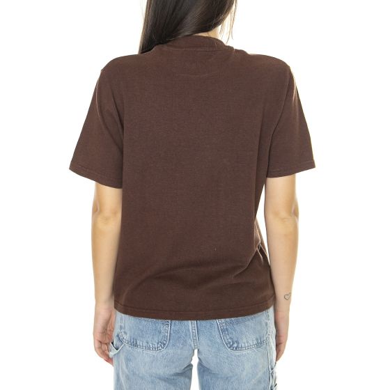 Chocolate Hemp Aidin T Shirt Maglietta Girocollo Donna Marrone