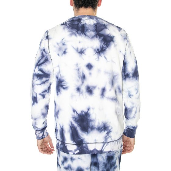 Comfycush Wash Crew Dress Blues Tie Dye Felpa Girocollo Uomo Blu Multicolore