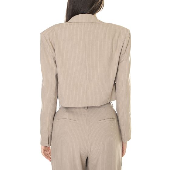W Blazer Corta de Raya Diplomatica Beige Giacca Donna Beige