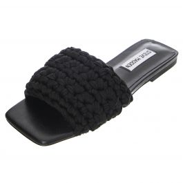 Steve madden best sale black fuzzy slides