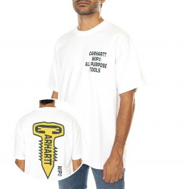 S/S Cross Screw T-Shirt White - Maglietta Girocollo Uomo Bianca