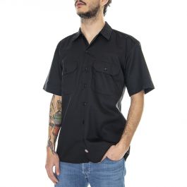 Camicia nera maniche best sale corte