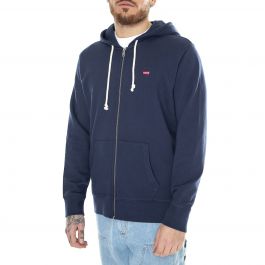 Cozy Up Hoodie Francisco Bandana Vintage Blue - Felpa con Cappuccio Uomo Blu