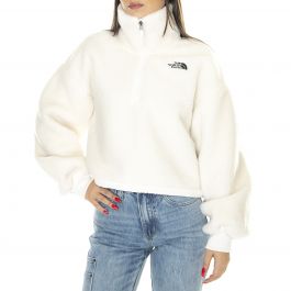 The North Face W Platte High Pile Fleece 1/4 Zip Gardenia White