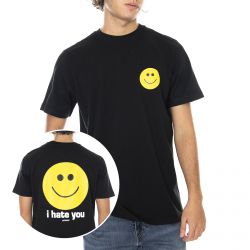 Life Sux-Smile T-Shirt - Black - Maglietta Girocollo Uomo Nera-TS 9046