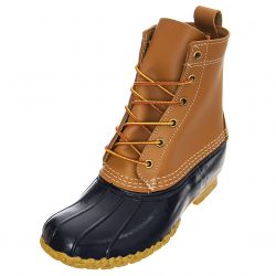 L.L.Bean-Womens 8" Bean Tan / Navy Boots-LLS212880-3780W