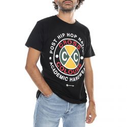 CROSS COLOURS-Academic Hardware T-shirt - Black - Maglietta Girocollo Uomo Nera-CLCC10017AH-BLK