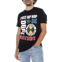 CROSS COLOURS-Post Hip Hop Nation T-Shirt - Black - Maglietta Girocollo Uomo Nera-CLCC10017PH-BLK