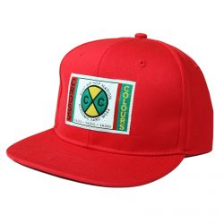 CROSS COLOURS-Classic Snapback Hat - Red - Cappellino con Visiera Rosso-CLCC303OG6SP-RED