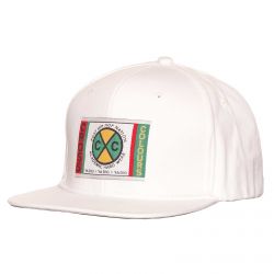 CROSS COLOURS-Classic Snapback Hat - White - Cappellino con Visiera Bianco-CLCC303OG6SP-WH