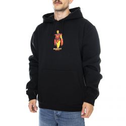 Primitive-Mens Iron Man Black Hooded Sweatshirt-PRAHD10739