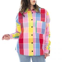 Lazy Oaf-Golden Years Check Shirt - Multicolor - Camicia Donna Multicolore-LOW10077GDY