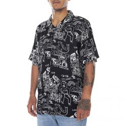 Lazy Oaf-The Future Black / Multi Short-Sleeve Shirt-LOM10029TMW-BLACK