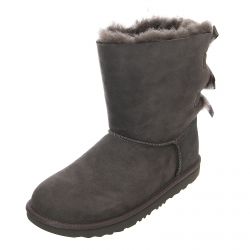 Ugg-Womens Bailey Bow II Grey Boots-UGKBLBOWGY1017394K