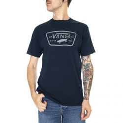 Vans-Mens Full Patch Navy / Frost Grey T-Shirt-VN000QN8HLV1