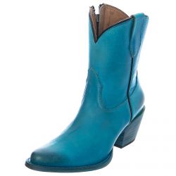 MEZCALERO-Vienna Ankle Boots - Crust Pana Azul - Stivaletti alla Caviglia Donna Azzurri-180012015-0012