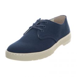 DR.MARTENS-Delray Twill Canvas Overdyed Navy Shoes - Blue - Scarpe Stringate Profilo Basso Uomo -DMSDELNYOT23437417