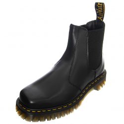 DR.MARTENS-Womens 2976 Bex Squared Black Polished Smooth Ankle Boots