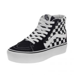 Vans-Womens Ua Sk8-Hi Platform 2 Checkerboard / True White / Black Shoes-VA3TKNQXH