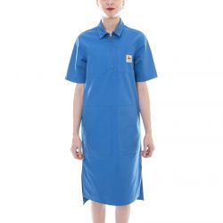 Stussy-Clean Work Polo Dress - Dress Blues - Abito Polo Donna Blu-211123-BLUE