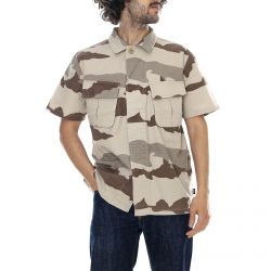 Stussy-Mens Jungle Desert Camo Short-Sleeve Shirt-1110036-CAMO